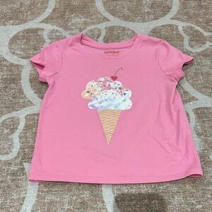 Cat & Jack Pink Ice Cream Cone Tee